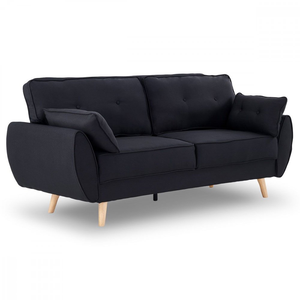 Elle On Tufted Fabric Sofa Bed With, Tufted Black Sofa Bed