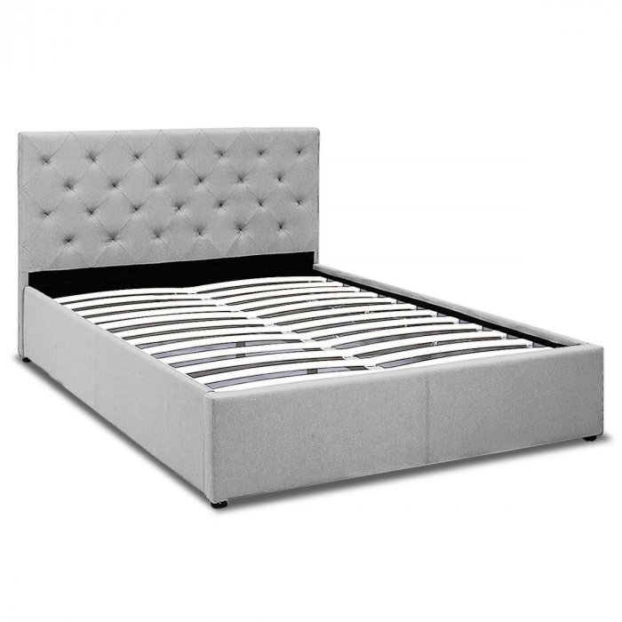Queen Fabric Gas Lift Bed Frame With, Fabric Queen Bed Frame Brisbane