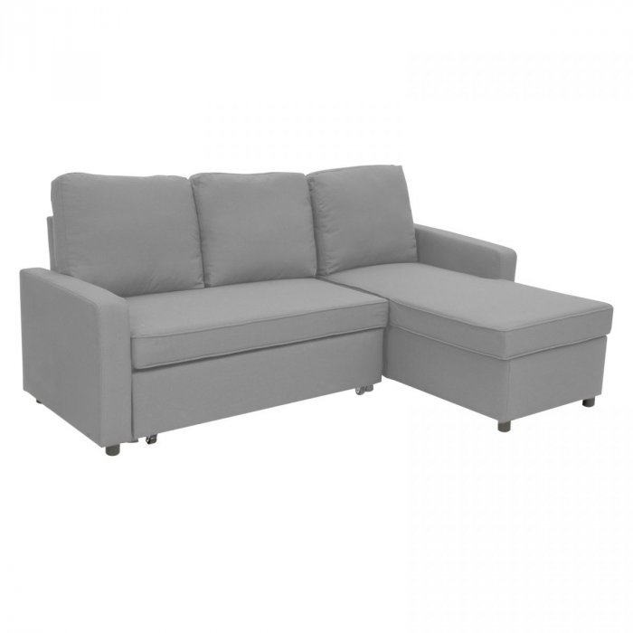 Roce Fabric Pull Out Sofa Bed With Reversible Chaise By Sarantino Light Grey Roce Fabric Pull Out Sofa Bed With, Compact Pull Out Sofa Bed
