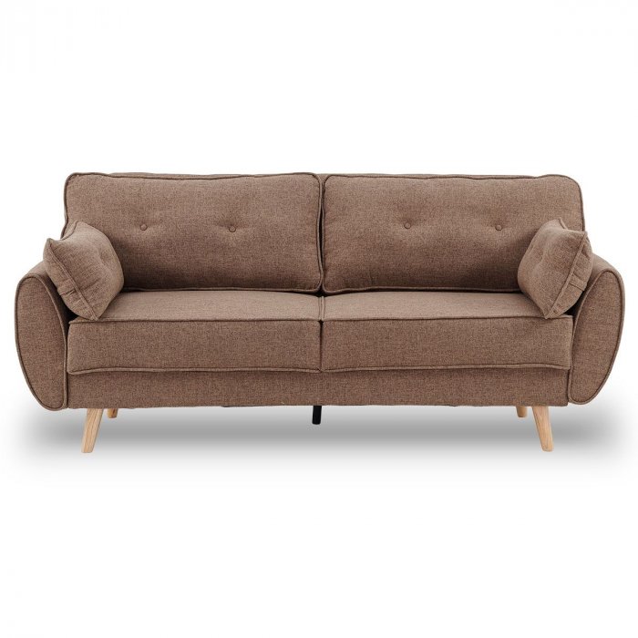 Elle On Tufted Fabric Sofa Bed With, Brown Fabric Sofa Bed