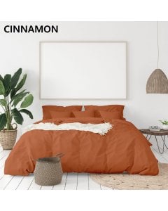 1000TC  Bamboo Cotton Sheets Pillowcases Set Queen - Cinnamon