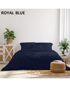 1000TC Hotel Grade Bamboo Cotton  Pillowcases Set King - Royal Blue
