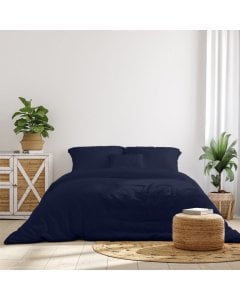 1000 TC Bamboo Cotton Sheet and Quilt Cover Set - King - Royal Blue