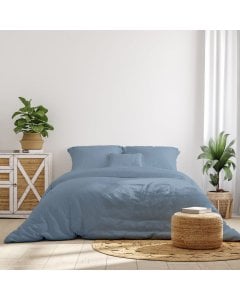 Royal Comfort 1000TC Bamboo Sheets Pillowcases Set - Queen - Blue Fog