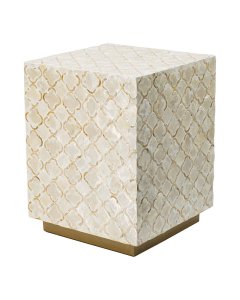 Haymen Shell Stool Side Table Square Box Bedside Desk