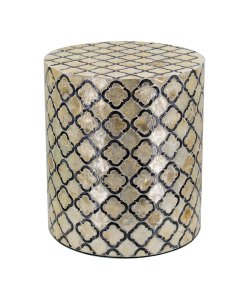 Eliat Shell Stool MDF Side Table Round Bedside Desk Decor