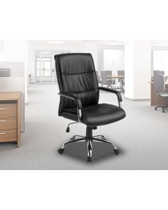 Premium Pu Leather Office Chair Executive Padded Black