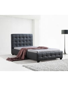 King Single Pu Leather Deluxe Bed Frame Black