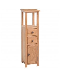 Corner Cabinet 26x26x94 Cm Solid Oak Wood