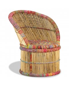 Bamboo Chair With Chindi Details