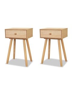 Bedside Tables 2 Pcs Solid Pinewood 40x30x61 Cm Brown