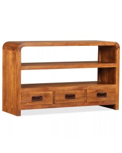 Tv Cabinet 90x30x55 Cm Solid Wood With Sheesham Finish