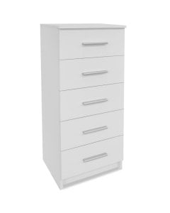 Tall Chest Of Drawers Chipboard 41x35x106 Cm White