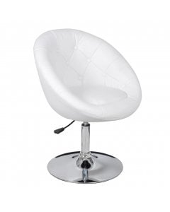 Bar Chair White Faux Leather