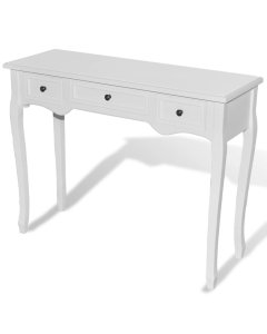 Dressing Console Table With Three Drawers White