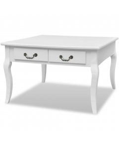 Coffee Table With 4 Drawers White