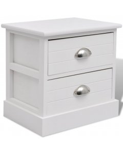 French Bedside Cabinet White