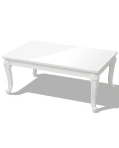 Coffee Table 100x60x42 Cm High Gloss White