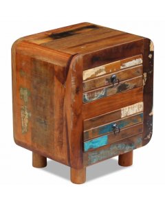 Night Cabinet Solid Reclaimed Wood 43x33x51 Cm
