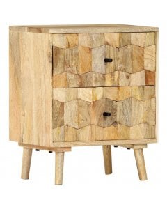 Bedside Cabinet 40x30x50 Cm Solid Mango Wood