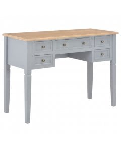 Writing Desk Grey 109.5x45x77.5 Cm Wood