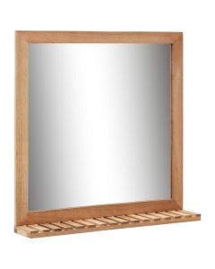 Bathroom Mirror 60x12x62 Cm  Solid Walnut Wood