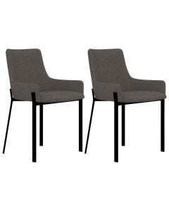 Dining Chairs 2 Pcs Taupe Fabric