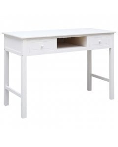 Writing Desk White 110x45x76 Cm Wood