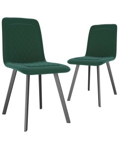 Dining Chairs 2 Pcs Green Velvet