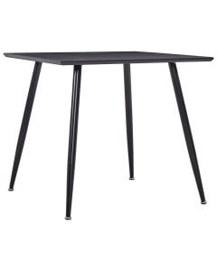 Dining Table Black 80.5x80.5x73 Cm Mdf