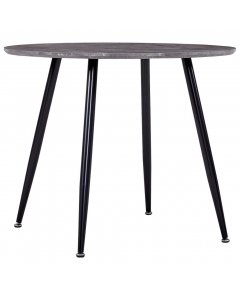 Dining Table Concrete And Black 90x73.5 Cm Mdf
