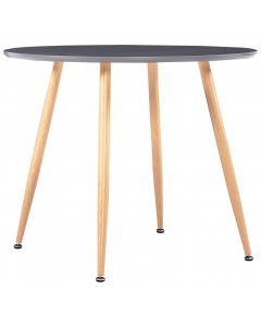Dining Table Grey And Oak 90x73.5 Cm Mdf