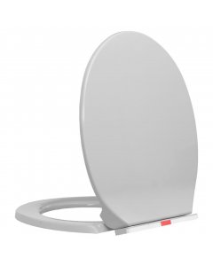 Soft-close Toilet Seat Quick Release Light Grey Oval
