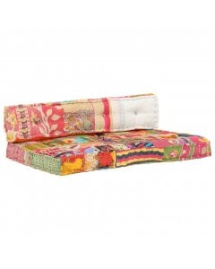 Sofa Cushion Multicolour Fabric Patchwork