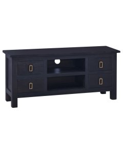 Tv Cabinet Light Black Coffee 100x30x45 Cm Solid Mahogany Wood