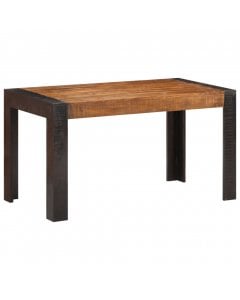 Dining Table 140x70x76 Cm Solid Rough Mango Wood