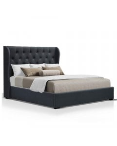 Queen Size Gas Lift Bed Frame - Charcoal