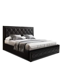 Premium PU leather Gas Lift Bed Frame - Queen