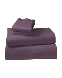 1000 Thread Count Cotton Rich Double Bed Sheet Set 4 Piece in Lilac