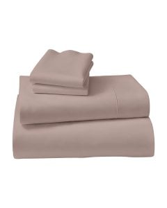 1000 Thread Count Cotton Rich Double Bed Sheet Set 4 Piece in Linen