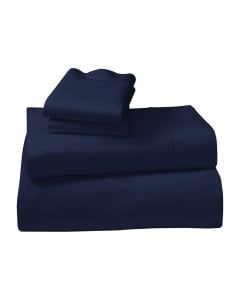 1000 Thread Count Cotton Rich King Bed Sheets 4-Piece Set - Navy