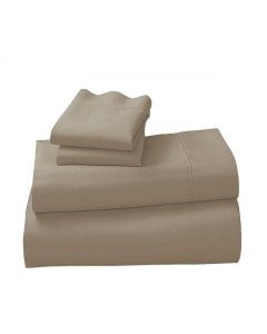 1000 Thread Count Cotton Rich Queen Bed Sheets 4-Piece Set in Taupe