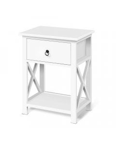 Bedside Tables Drawers Table Nightstand Lamp Chest Unit Cabinet x2