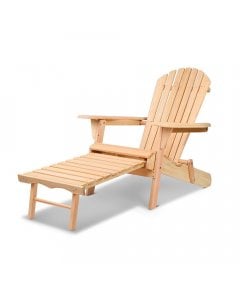 Adirondack Chair & Ottoman Set - Natural