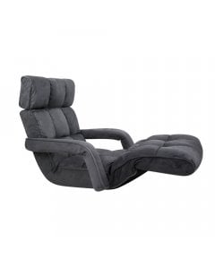 Single Size Lounge Chair with Arms - Charcoal