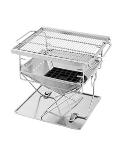 Camping Fire Pit BBQ Portable Folding Stainless Steel Stove Outdoor