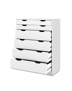 6 Chest of Drawers Tallboy Cabinet Storage Dresser Table Bedroom