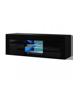 130cm RGB LED TV Stand Cabinet Entertainment Unit Furniture Black