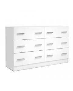 6 Chest of Drawers Cabinet Dresser  Storage Bedroom White