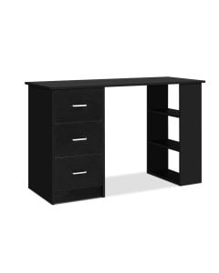 Office Computer Desk Student Study Table 3 Drawers 120cm Black